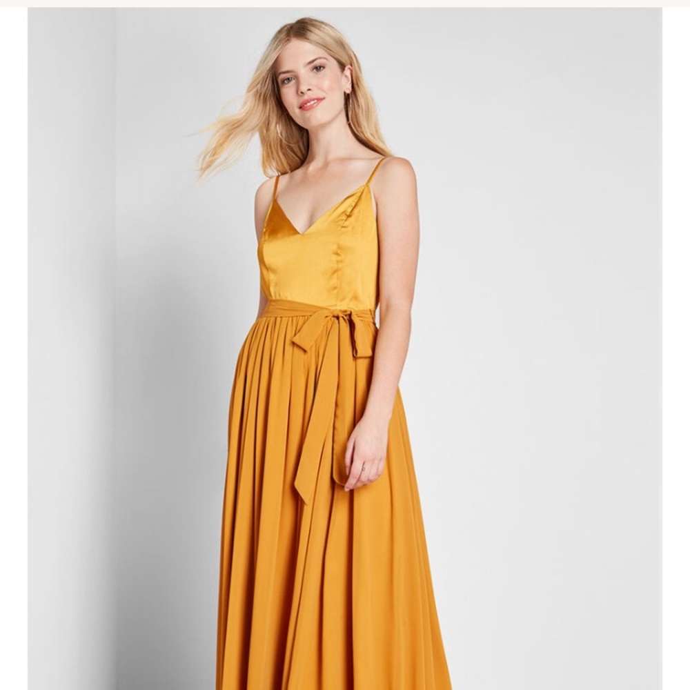 Special Occasion, Gold Maxi Dress by ModCloth!